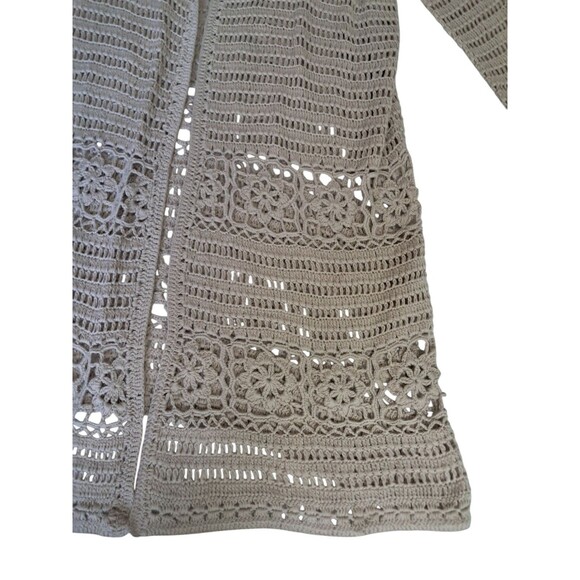NWT Sundance Cardigan Women's Small Crochet Fosette Open Knit Sand Neutral Beach - Picture 10 of 16